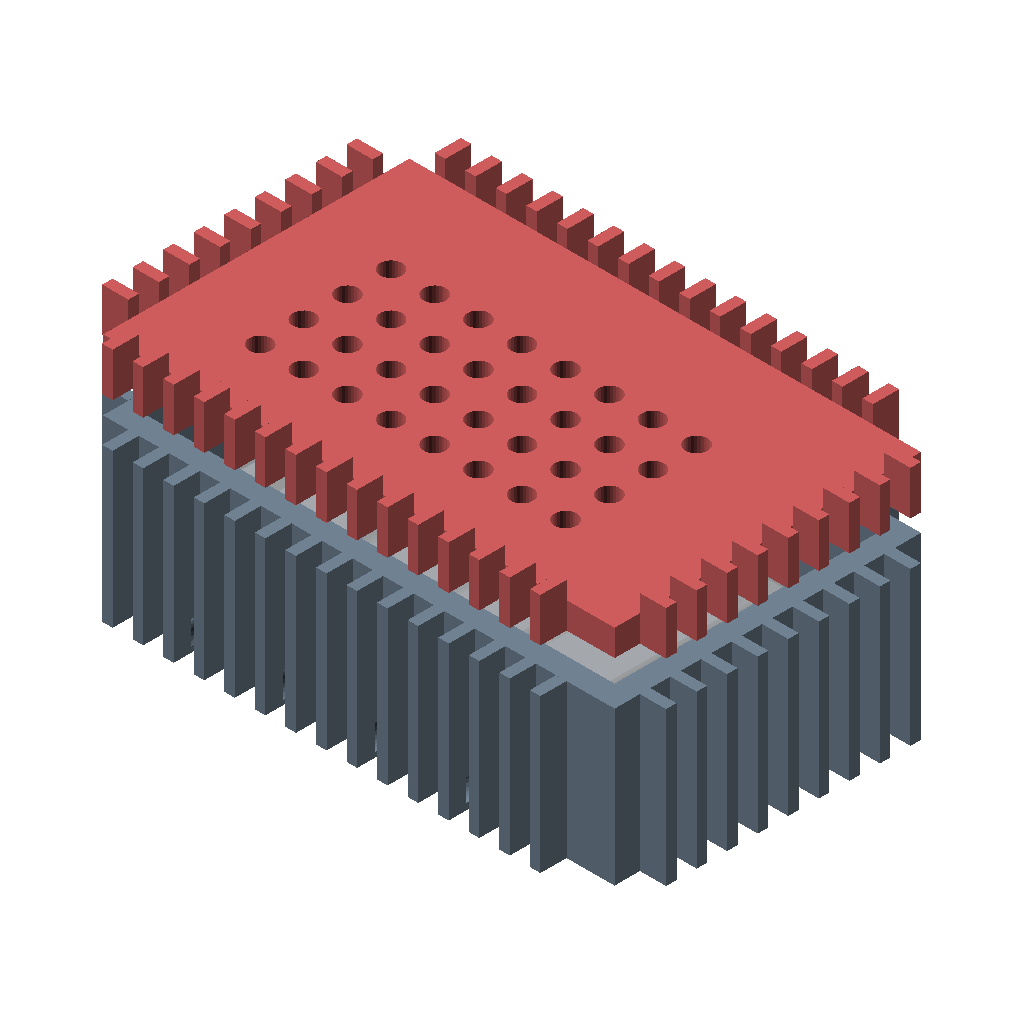Параметрический корпус-радиатор для ESP32 (DevKit V1)